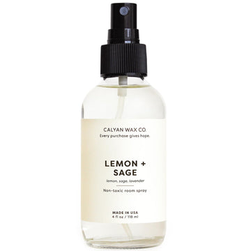Lemon & Sage Room Spray - Clean Air Freshener - Natural Room Deodorizer - Air Freshener Spray - 4 fl oz