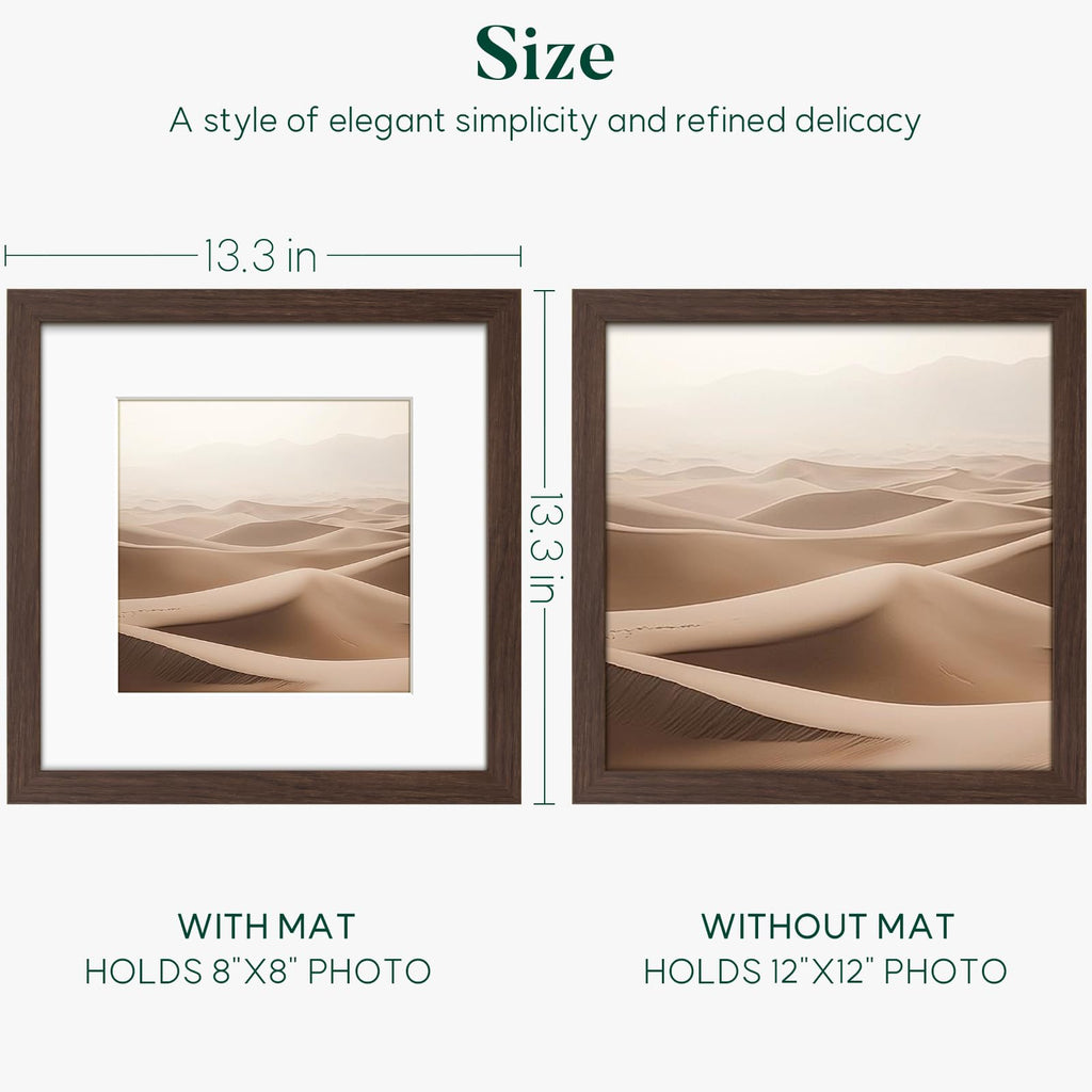 12x12 Frame, Distressed Farmhouse Wood Texture Picture Frame