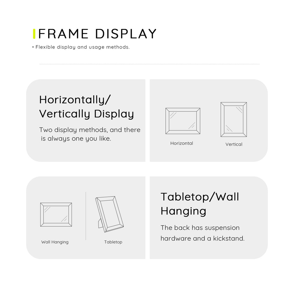 8x8 Picture Frame Set of 12, Black Wood Grain Gallery Wall Frames