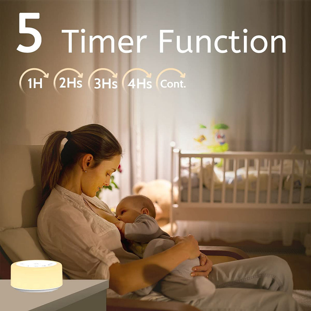 Soother Sleep Sound Machine Night Light White Noise Machine with 30 Sounds & 12 Color Night Lights for Baby Kids Adults