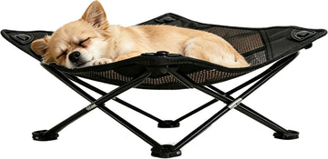 Foldable Cooling Elevated Cat Bed for Small Dogs Puppies & Kitties, 19x19 Inch, Breathable Mesh Raised Pet Cot