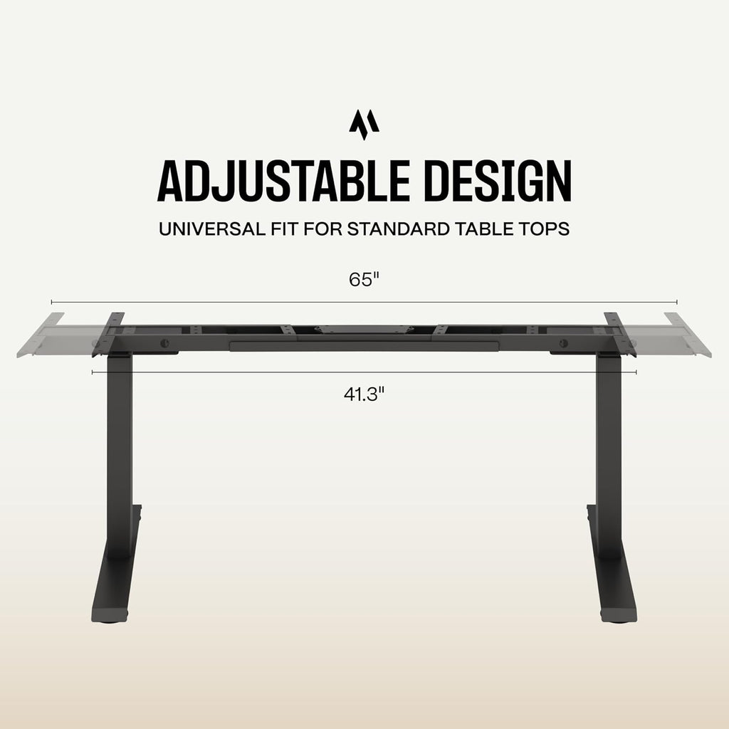 Dual Motor Standing Desk Frame - Heavy Duty, Powerful, 3 Stages Electric Height Adjustable Stand Up Desk Frame for