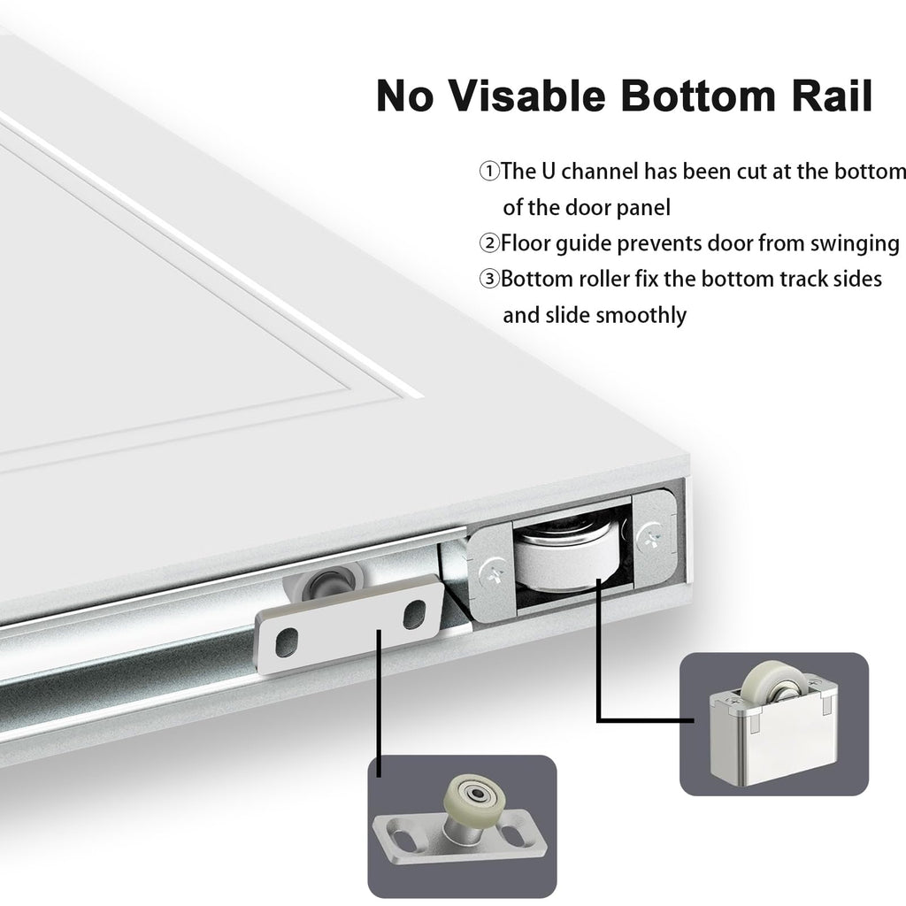 30"x84" Concealed Sliding Barn Door with Soft Close Hardware Kits