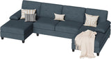 Sectional Couches for Living Room, U-Shaped Sofa with Chaise, 4-seat Large Sectional Modern Couch for Living Room