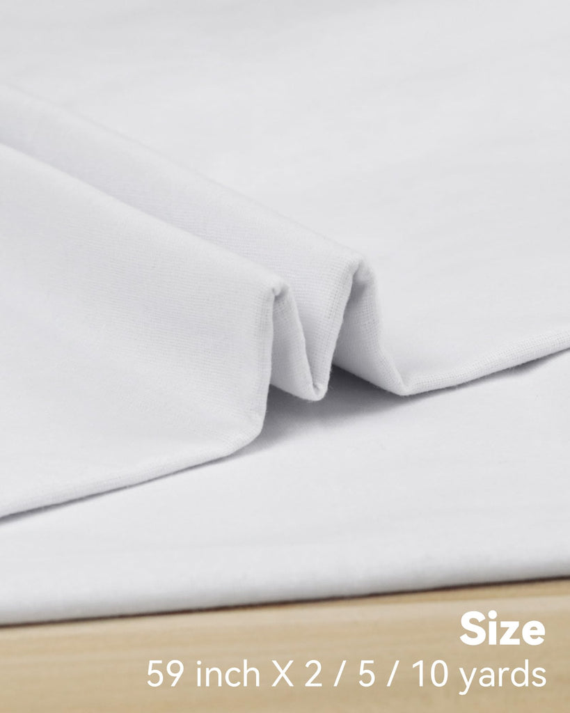 100% Cotton Muslin Fabric, 59 inch x 10 Yards, Bleached