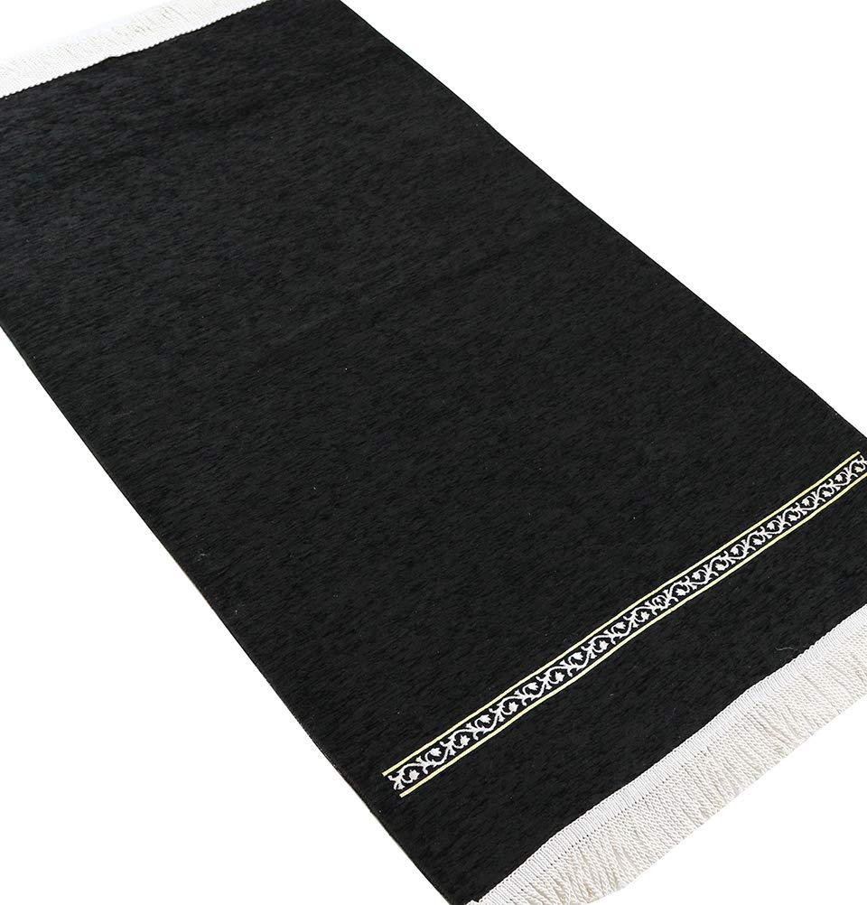Turkish Islamic Prayer Rug - Chenille Praying Mat Sajada for Men and Women - Traditional Muslim Praying Carpet