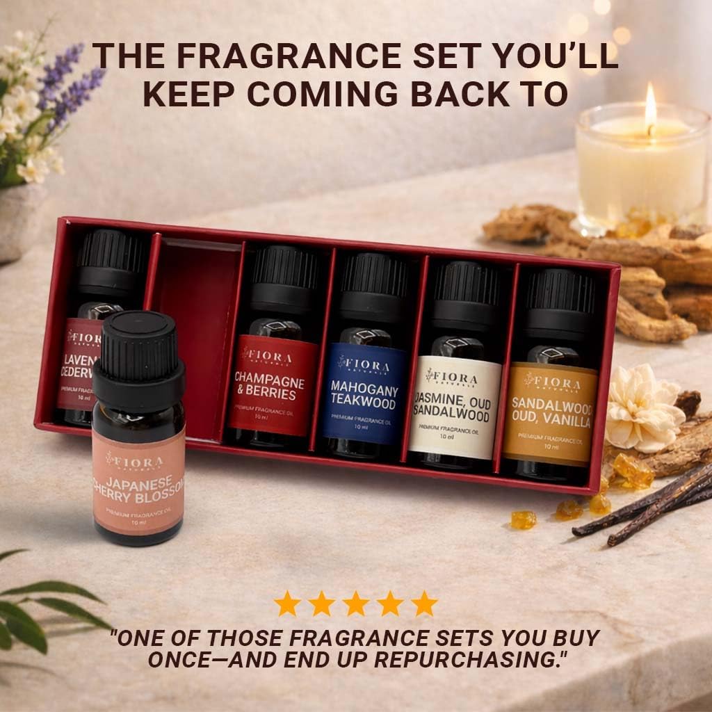 Premium Fragrance Oil Set for Candle Making, Soap, Wax Melts and Diffusers