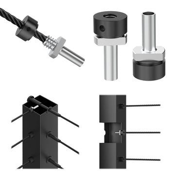 20 Pack 1/8" Cable Railing Terminal Ends, T316 Stainless Steel