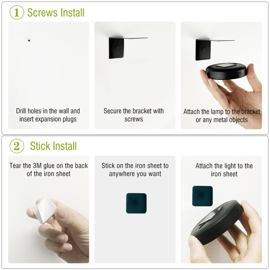 6Pack Wireless Picture Lights for Wall Rechargeable Battery Picture Frame Light with Remote LED Magnetic Art Display