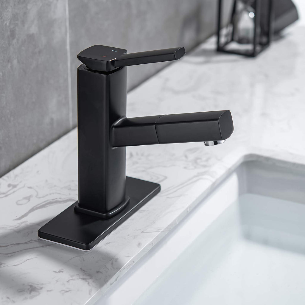 6" Hole Cover Deck Plate Vanity Sink, 3-to-1 Bathroom Faucet Escutcheon Plate, Rectangle, Stainless Steel (Matte