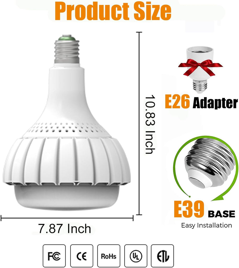 E39 Mogul Base LED Bulb, 5000K Daylight, 150W Super Bright LED Bulb