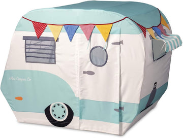 Camper Playhouse - Pretend, Indoor Fort for Kids - 43 x 55 x 36 inch Play Set Made of Cotton Canvas - Easy Assembly &
