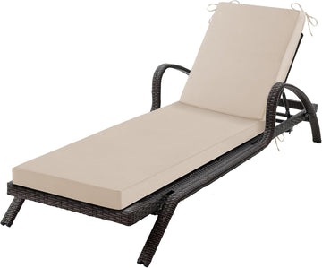 Chaise Lounge Cushions Outdoor, 72x 21x 3 Inch Waterproof & Fade-Resistant Lounge Chair Cushion, Outdoor Chaise