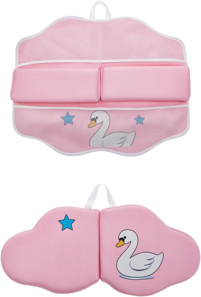Bath Kneeler and Elbow Rest Pad Set, Bathtub Kneeling Pad with Elbow Support and Storage Pockets, Baby Bath Support