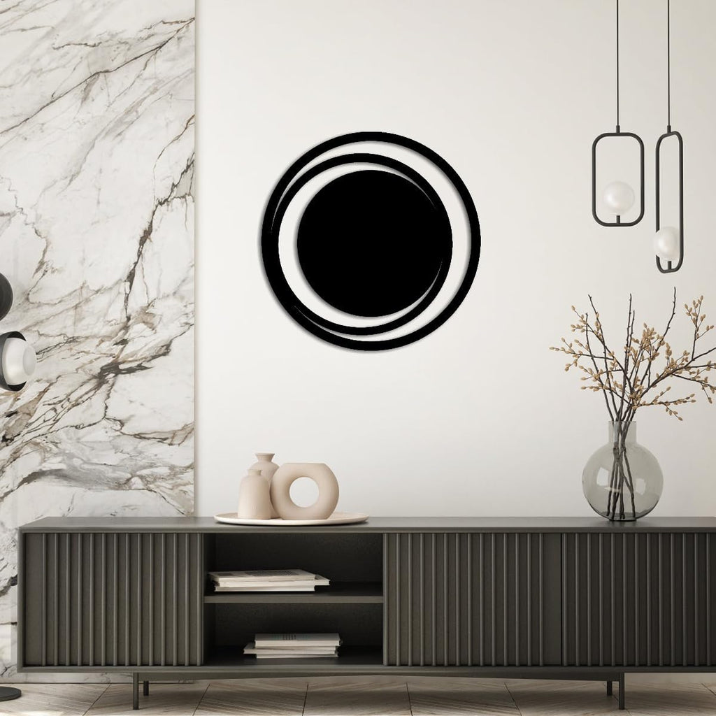 Minimalist Geometric Circle Metal Wall Art Decor Outdoor Decor Metal Signs Modern Abstract Style Elegant Wall