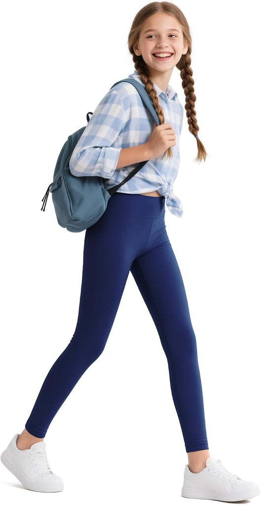 Girls Athletic Leggings Kids Yoga Dance Pants with Pockets