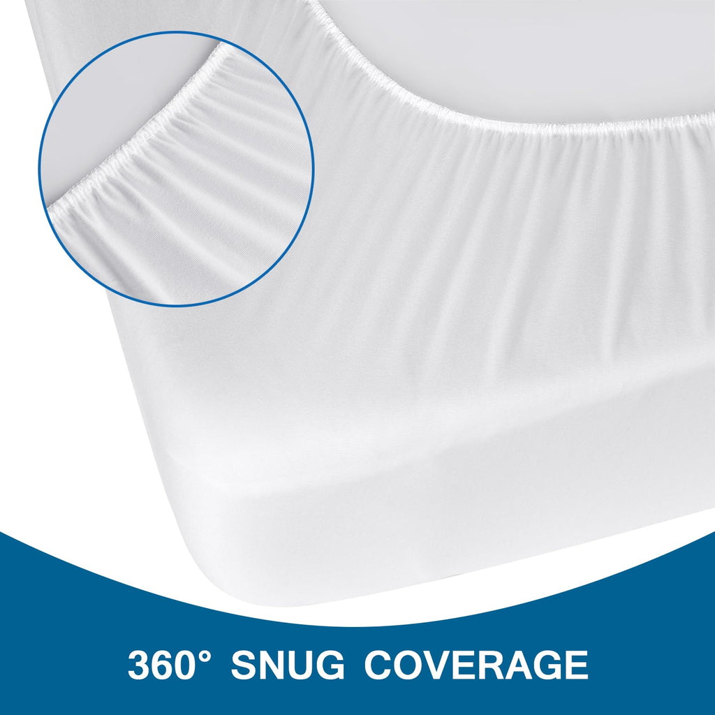 King Fitted Sheet Only, King Size Sheets for Air Mattress, White