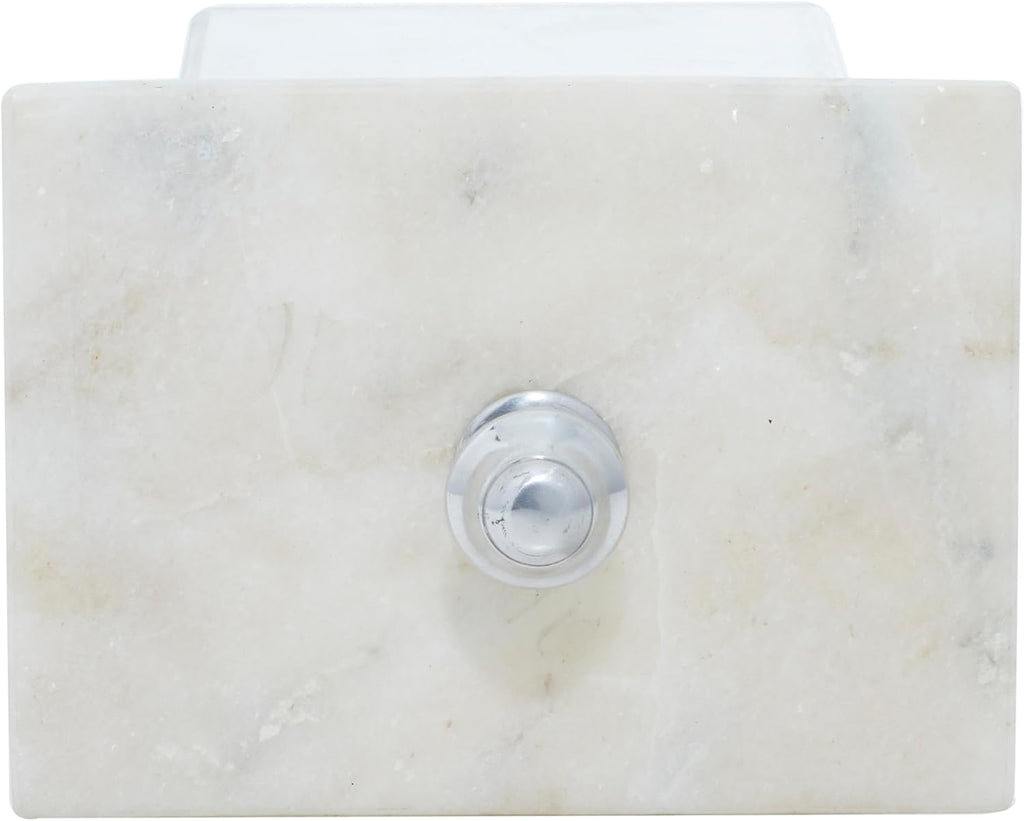 Marble Decorative Jewelry Box Jewelry Organizer with Marble Lid, Jewelry Holder 7" x 5" x 6", Gray
