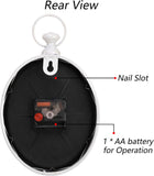 ZENFUN Oval Retro Wall Clock, Rustic Silent Clocks, Elegant Vintage Style, White Antique Design