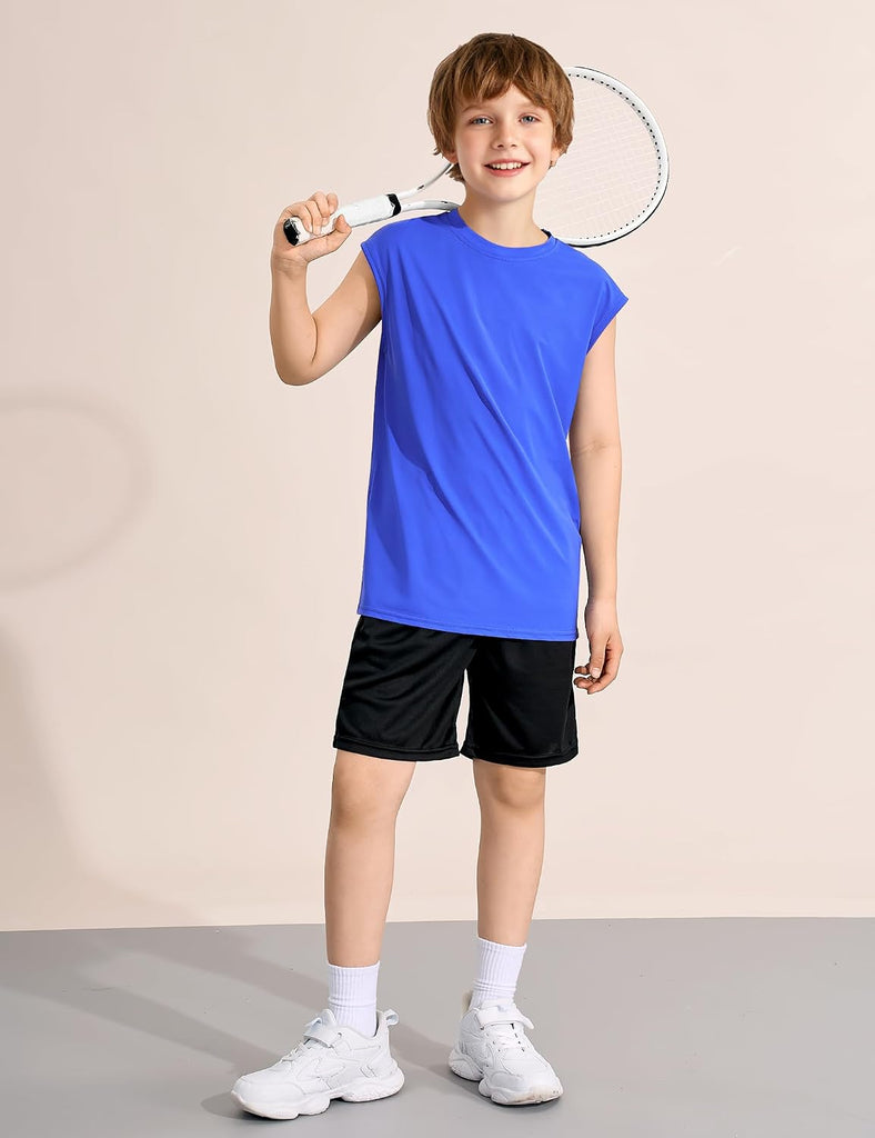 3 Pack Boys Tank Tops Athletic Quick Dry Sleeveless Shirts for Kids