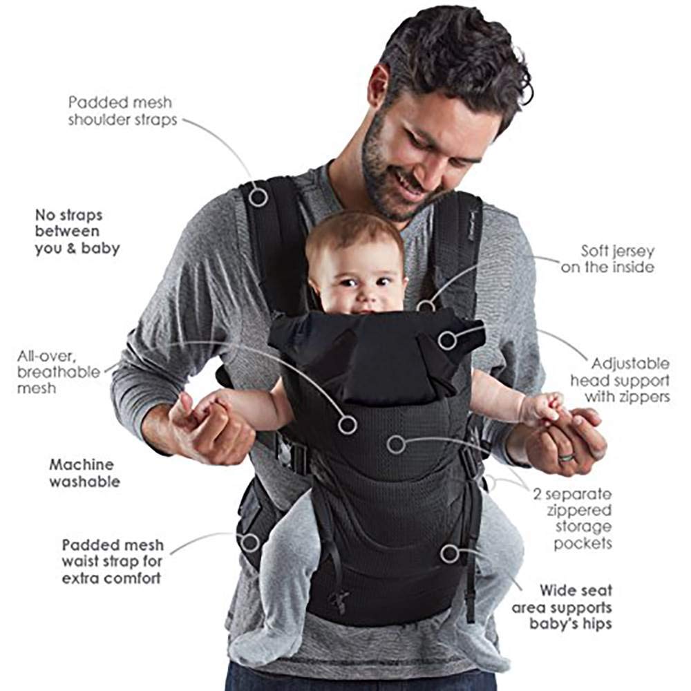 Baby Carrier Newborn to Toddler |Love 3 Position Convertible Easy-to-Use Baby Carrier with Pockets for Men and Women