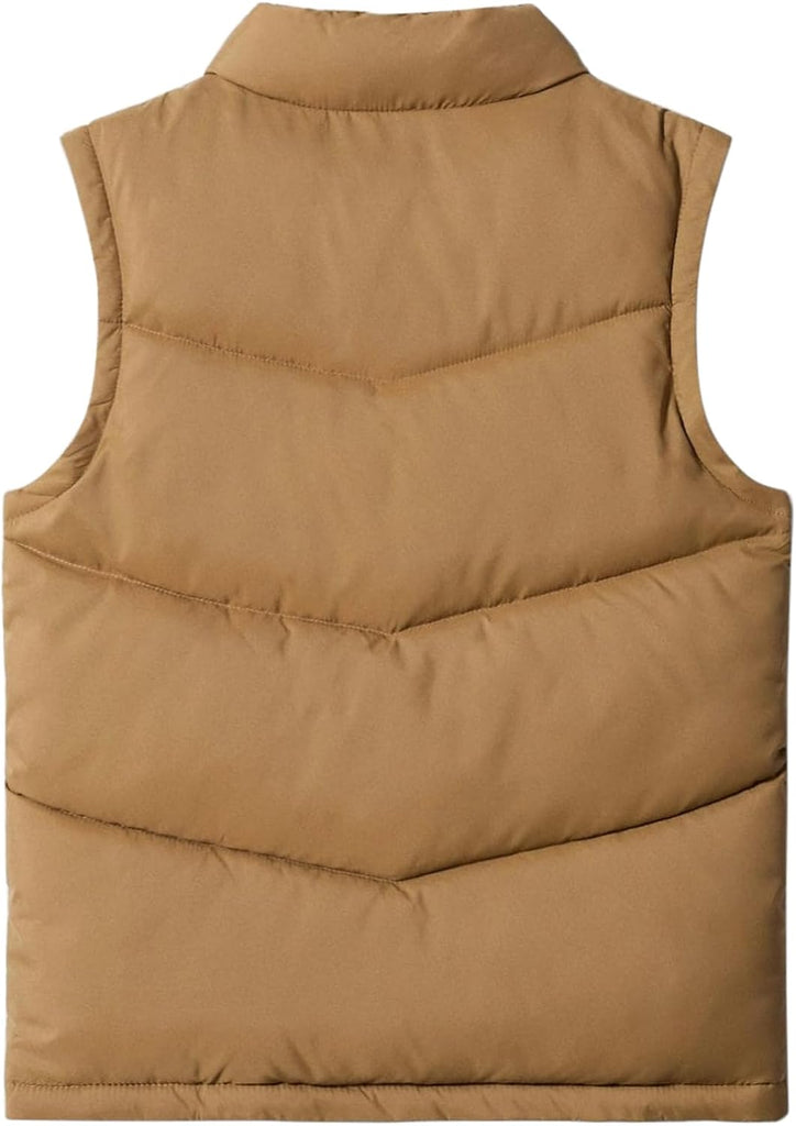 Boys Puffer Vest Zip Up Quilted Gilet Sleeveless Jackets