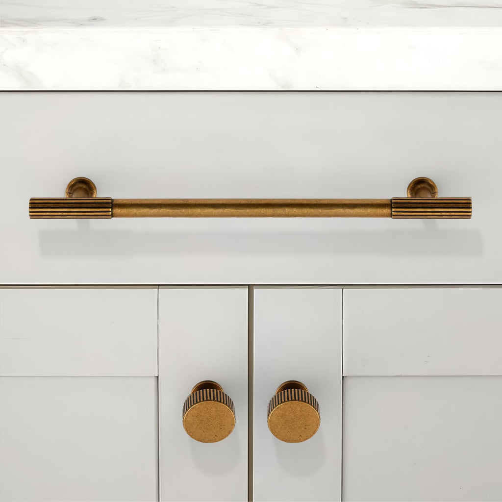 10 Pack Antique Brass Cabinet Pulls 7.5 Inch(192mm) Kitchen Cabinet Handles Solid Zinc Alloy Cabinet Hardware Drawer
