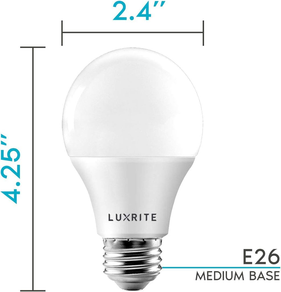 A19 LED Light Bulb 60W Equivalent, 3000K Soft White Dimmable, 800 Lumens, Standard LED Bulb 9W, E26 Base, Energy Star