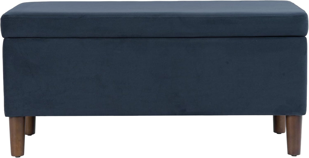 Malmo 36" Storage Bench - Blue Velvet