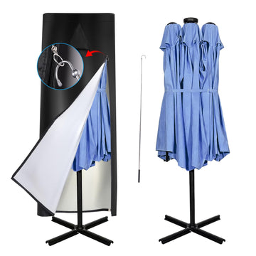 15 ft Patio Waterproof 900D, for Double-Sided Umbrellas