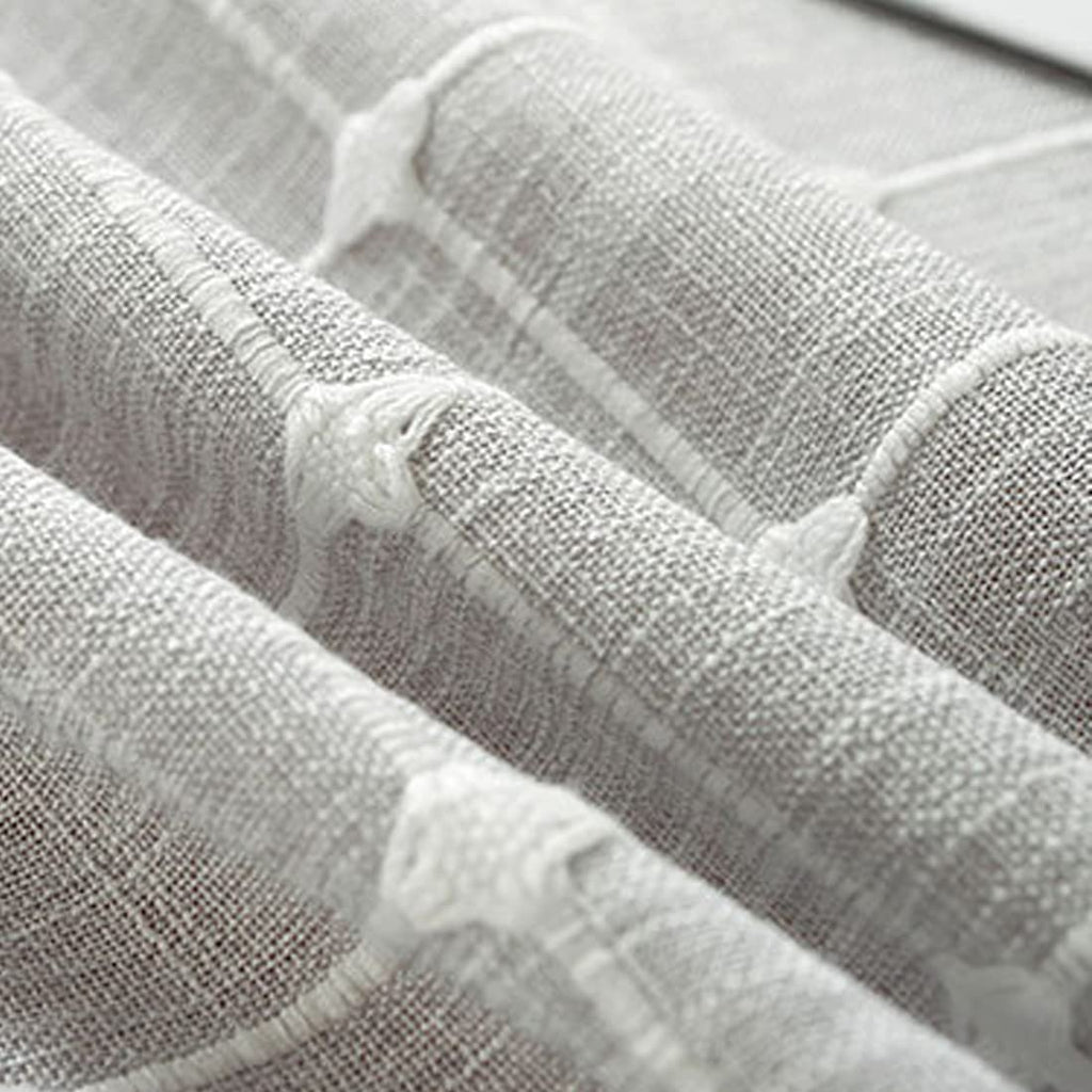 Linen Rectangle Table Cloth Waterproof Cotton Fabric Farmhouse Burlap Rustic Boho Gray Oblong Tablecloth for Party
