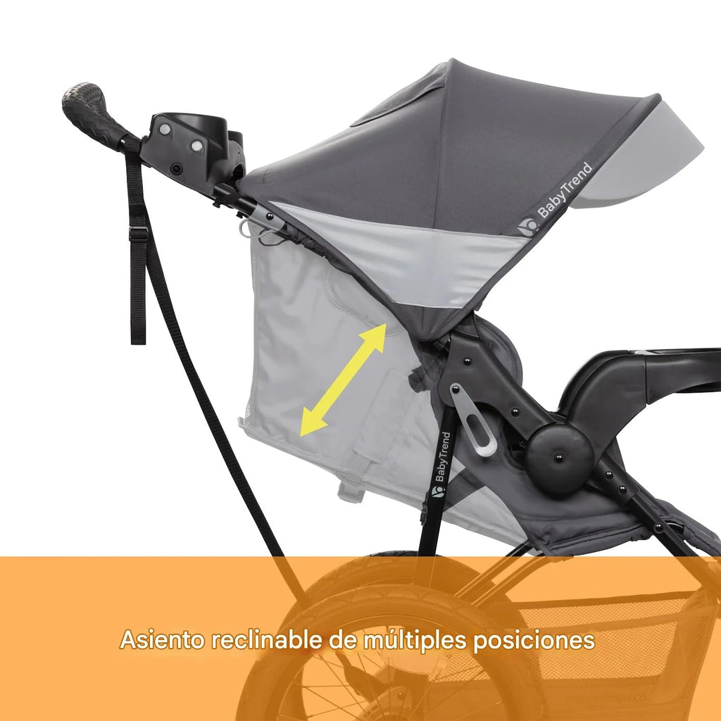 Baby Trend Expedition Zero Flat Jogger Travel System with LED Lights, Dash Grey