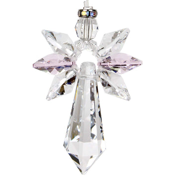 Chimes Woodstock Rainbow Makers Collection, Crystal Guardian Angel, Large (2'') Rose, Large Guardian Angels Crystal
