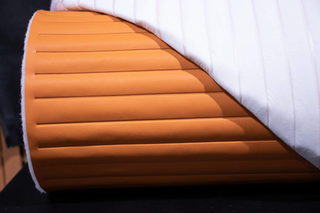 Pleated Bright Orange 54" Wide By the Yard Boat Auto