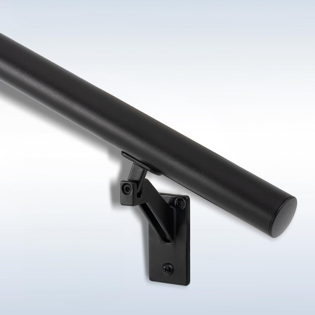 4 FT Handrails Kit for Indoor Outdoor Stairs, Modern Aluminum Handrail Set, 1.4" Diameter Bar, Adjustable 304 Stainless