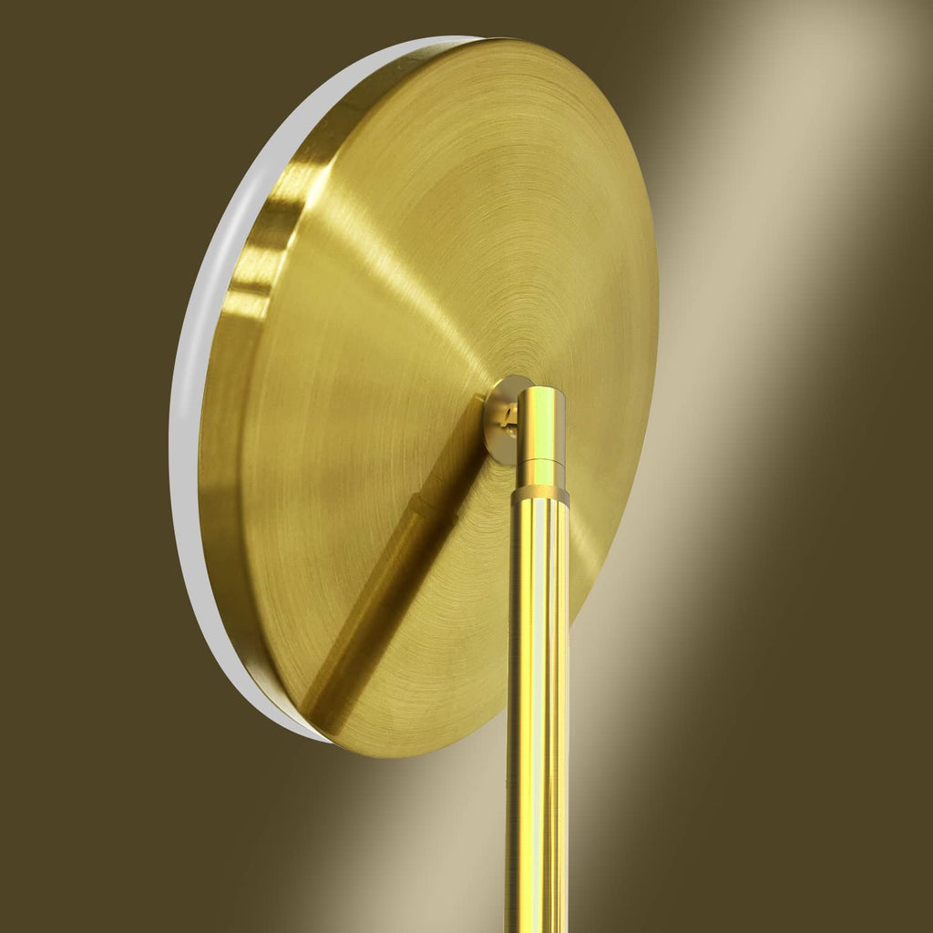 LED Torchiere Floor Lamp with Remote, Stepless Dimmable, Brushed Gold