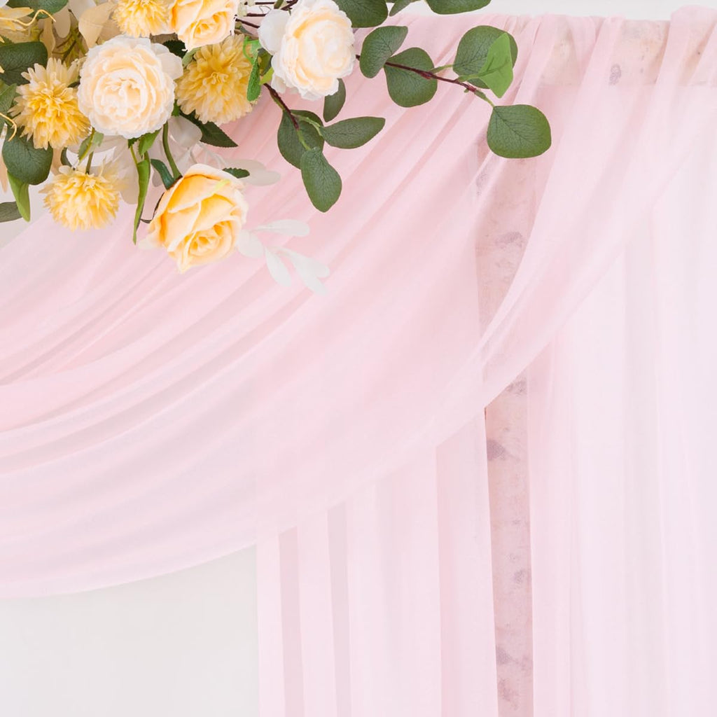 Light Pink Wedding Arch Draping Fabric Sheer | Casa Home Living