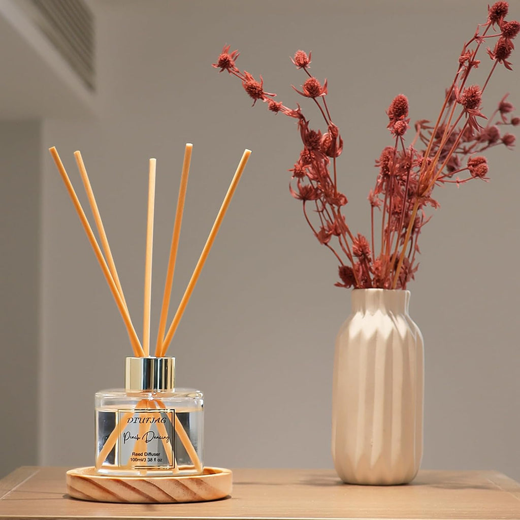 100ml Scent Diffuser with 6 Fiber Sticks, 3.5 oz Reed Diffuser Set