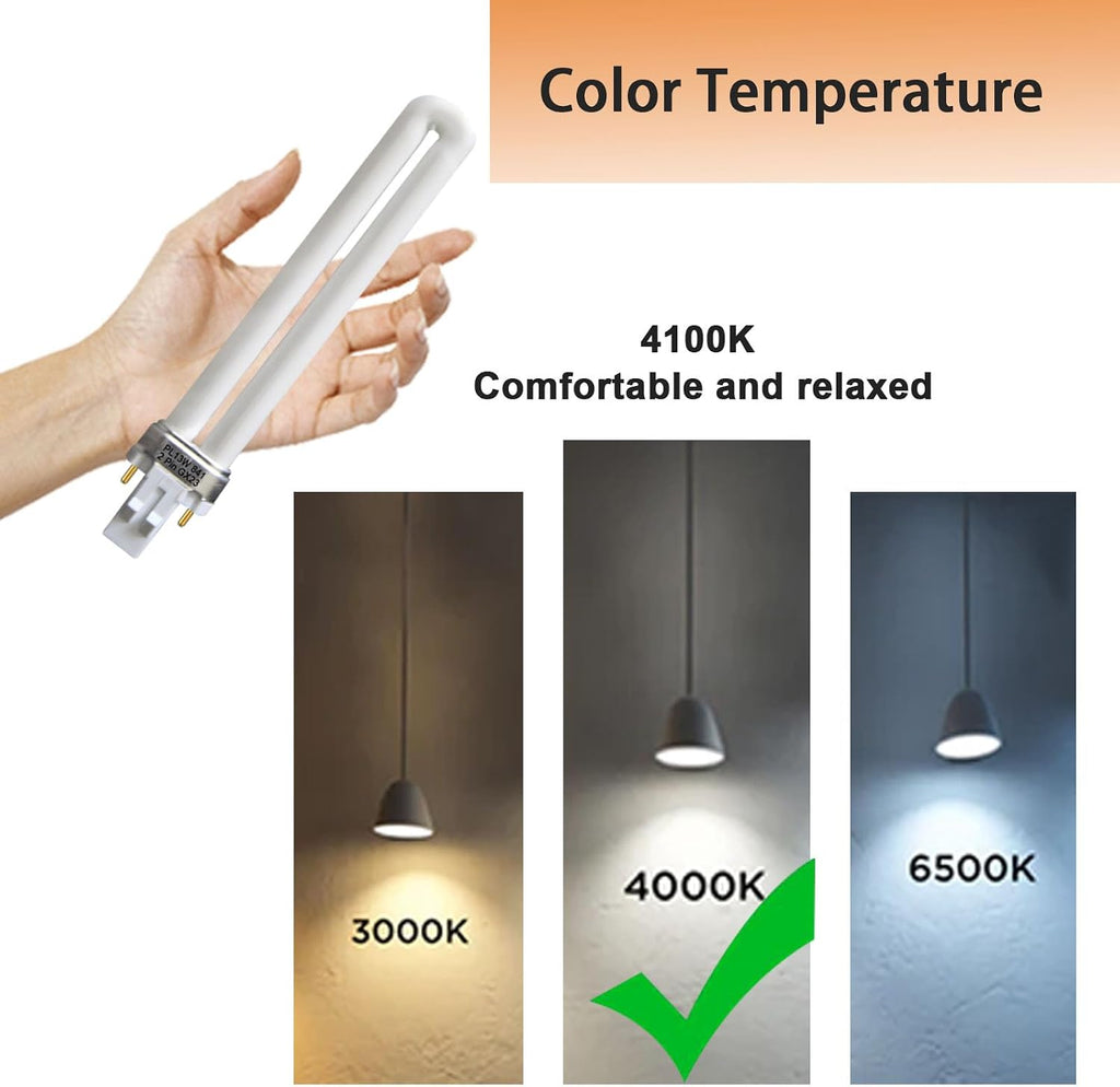 PL-13W GX23 4100K,PLS13W41 Fluorescent Bulb, 6 Pack
