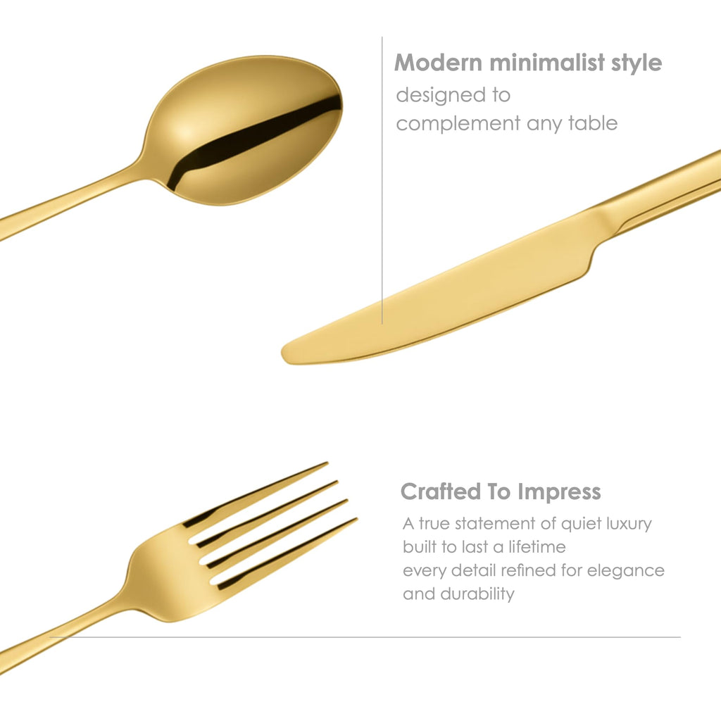 Silverware Set for 6, 30-Piece Oxford Flatware Set, Flat Handle Stainless Steel Cutlery Set with Fork Knife Spoon