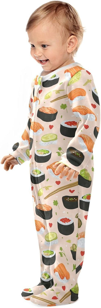 CutBaby One-Piece Footies Rompers Pajamas Cotton Footed Pjs for Sleep Play Boys Girls