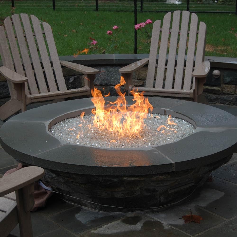 Fire Penta Fire Pit Burner, 18-Inch, Stainless Steel, Natural Gas