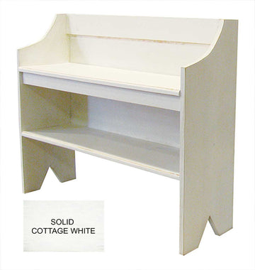Bench with Shoe Shelf (Solid Cottage White)