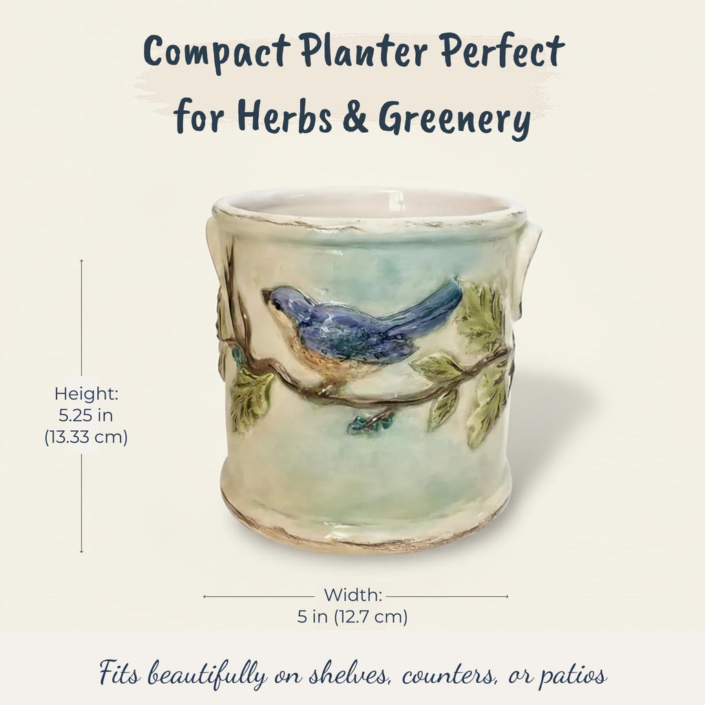 Woodcut Farmhouse Planter 5''