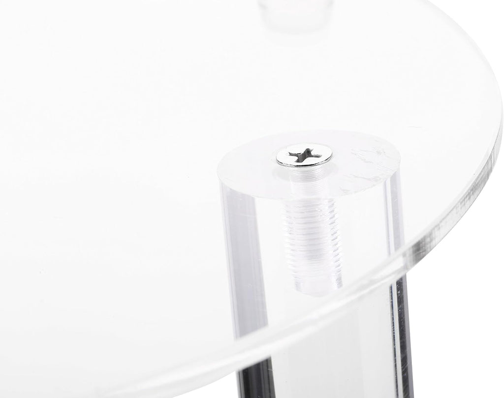 Tier Large Acrylic Glass Round Wedding Cake Stand, 10'' 12'' 13.5'' - Set of 3