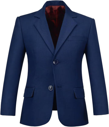 Boys' Blazer Formal Suit Jacket Slim Fit Boys School Blazer Coat for Kids
