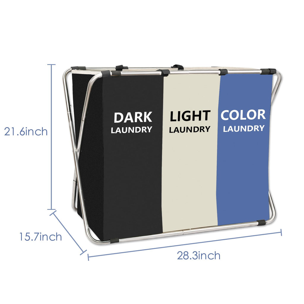 1-Pack Large Laundry Basket, Waterproof, Freestanding Laundry Hamper, Collapsible Tall Clothes Hamper with Handles