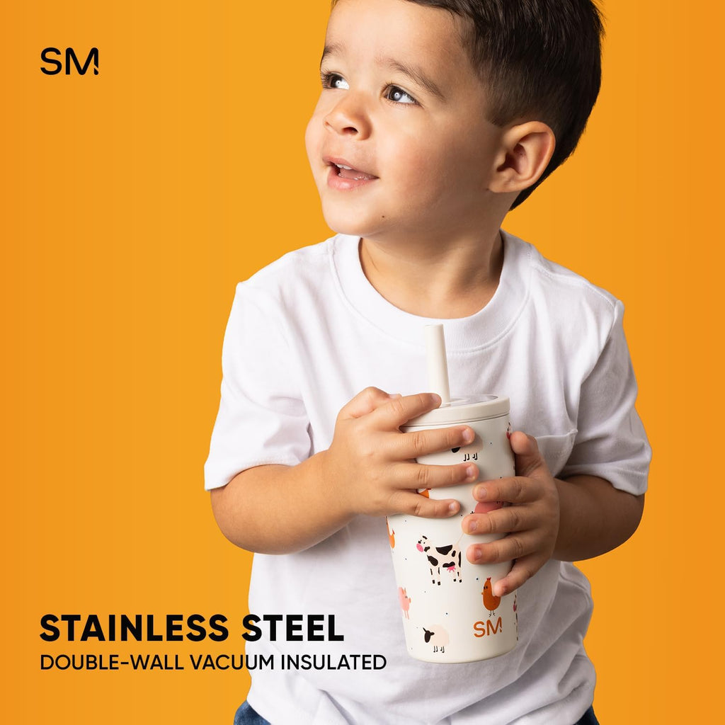 Stainless Steel Toddler Cup with Straw | 12oz | Ballerina