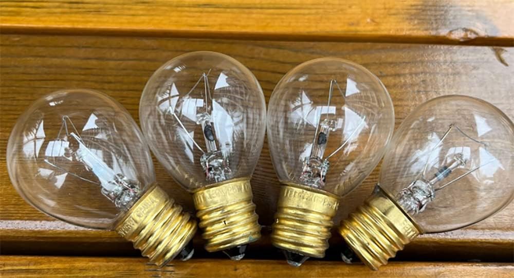 E17 25W Lava Lamp S11 Globe Light Bulb G40 Incandescent Bulb S11 Refrigerator Freezer Bulb for Lava Lamps Glitter