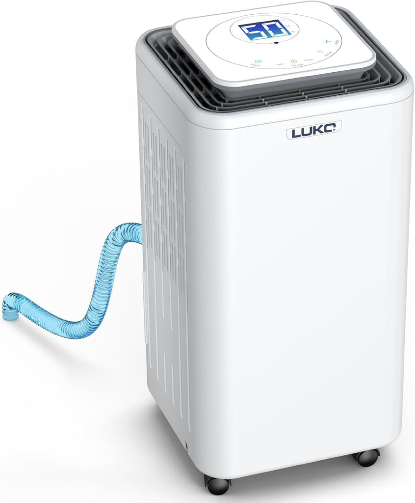 2000 Sq. Ft Dehumidifiers for Large Room and Basements, 30 Pints Dehumidifier with Drain Hose, Auto or Manual Drainage